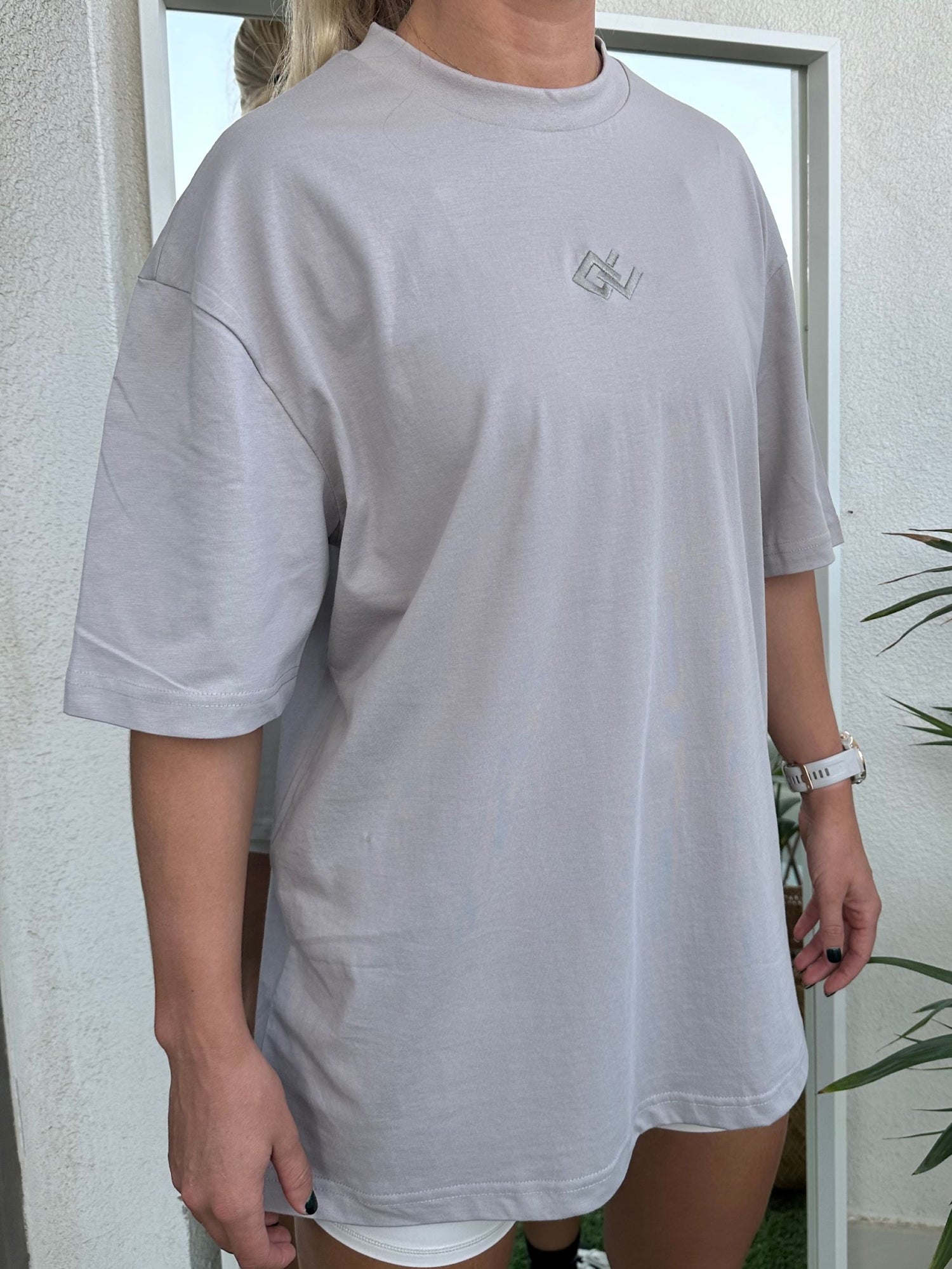 Oversized Unisex Tee - Stone